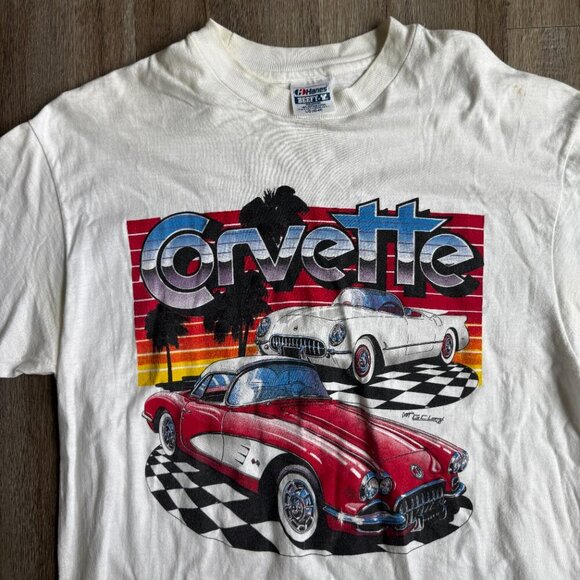 Vintage 1988 Corvette T Shirt Large Single Stitch - Picture 2 of 3
